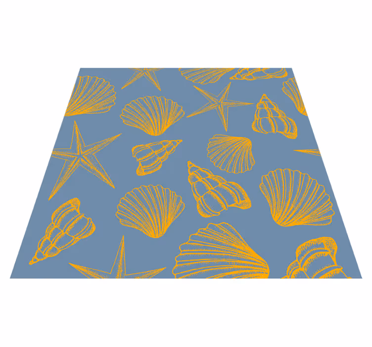 Tappeto vinile natura conchiglie e stelle - TenStickers
