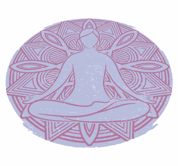 Tappeto vinile natura figura meditativa mandala - TenStickers