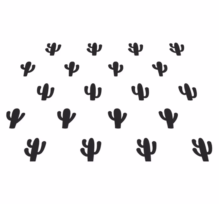 Tappeto vinile natura design a motivi cactus - TenStickers