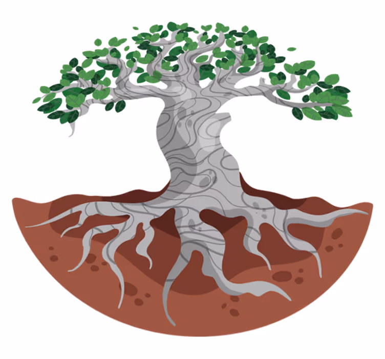 Tappeto vinile natura radici d'albero stilizzate - TenStickers