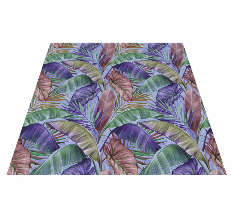 Tappeto vinile natura idea foglia tropicale - TenStickers