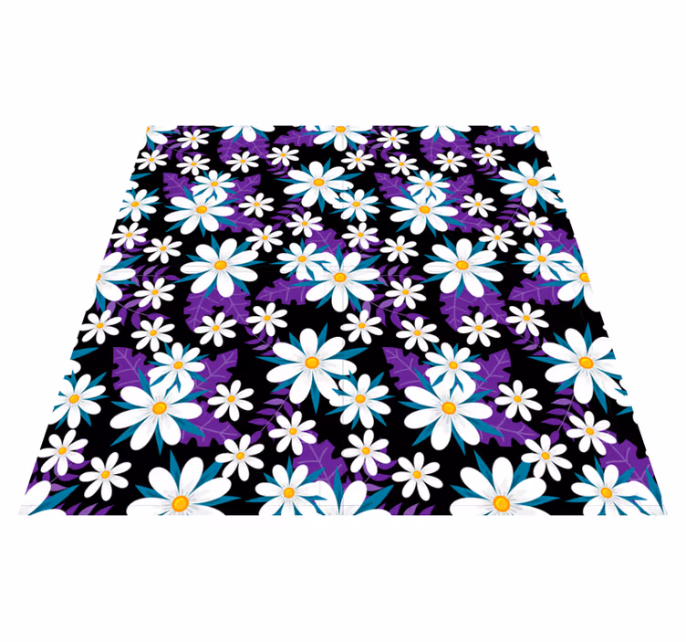 Tappeto vinile natura esposizione floreale colorata - TenStickers
