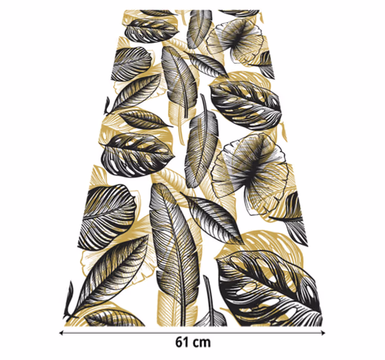 Tappeto vinile fiori piante tropicali eleganti - TenStickers