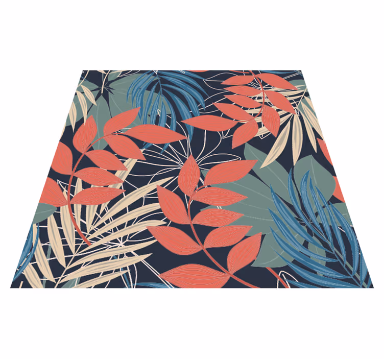 Tappeto vinile fiori motivo elegante di fauna e flora - TenStickers