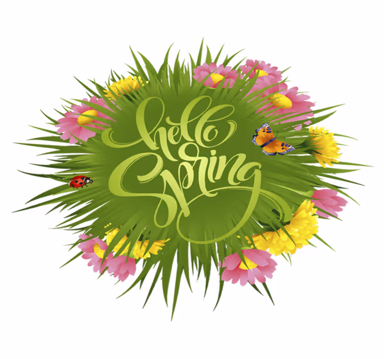 Tappeto vinile fiori campo di fiori primavera - TenStickers
