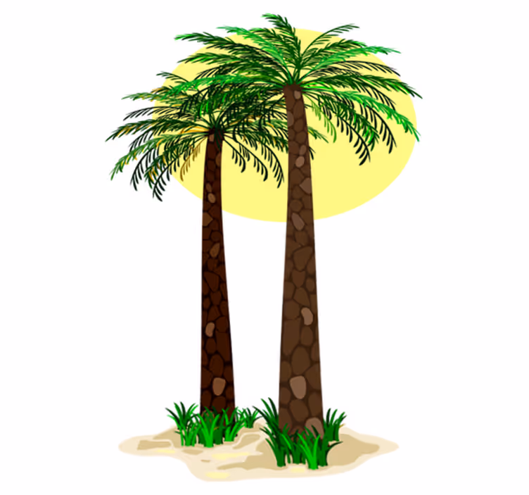 Tappeto vinile fiori palme tropicali - TenStickers