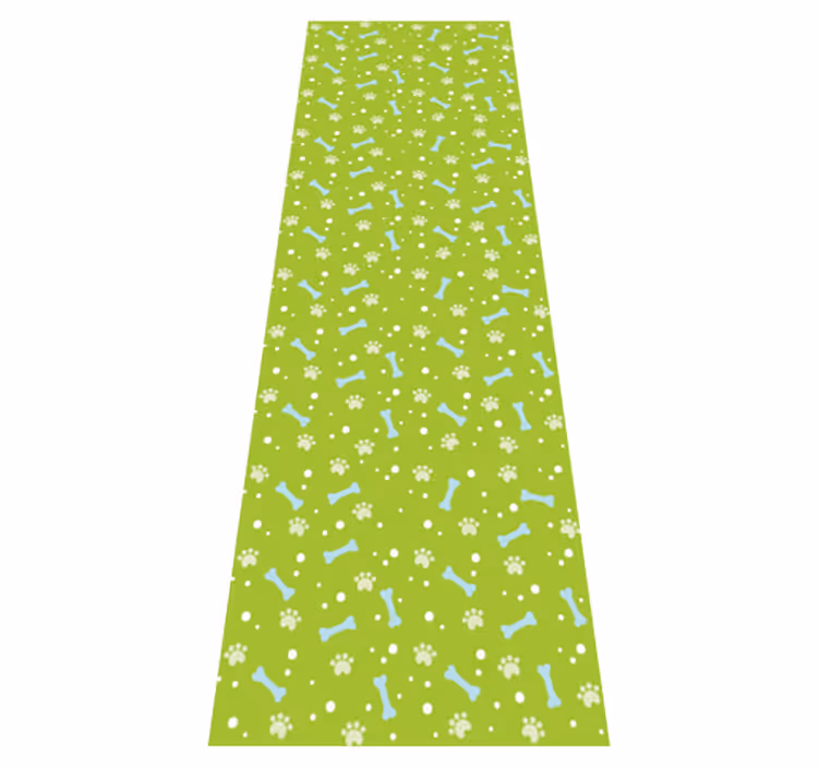 Tappeto vinile camera da letto zampa di cane blu e verde - TenStickers