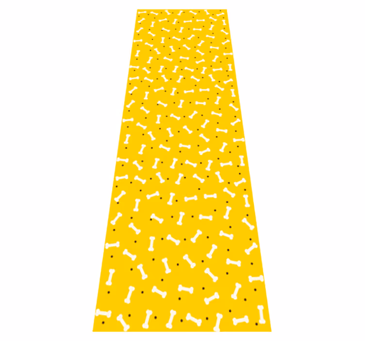 Tappeto vinile camera da letto osso giallo carino - TenStickers