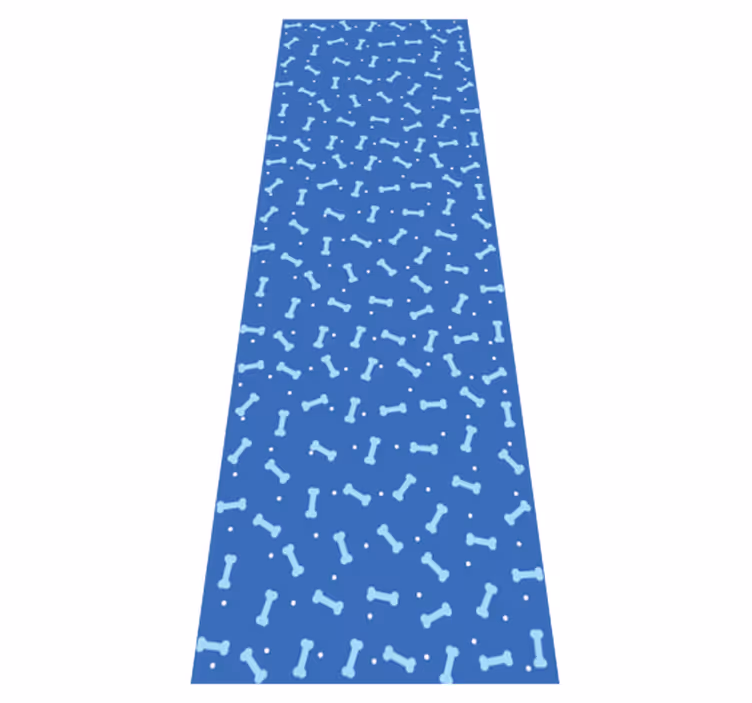 Tappeto vinile camera da letto sfondo blu ossa seamless - TenStickers