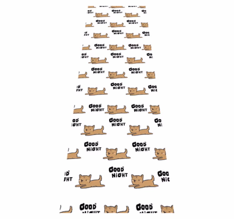 Tappeto vinile camera da letto cane carino che dorme - TenStickers