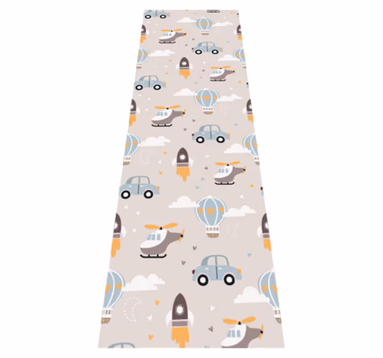 Tappeto vinile camera da letto illustrazione carina bambini - TenStickers