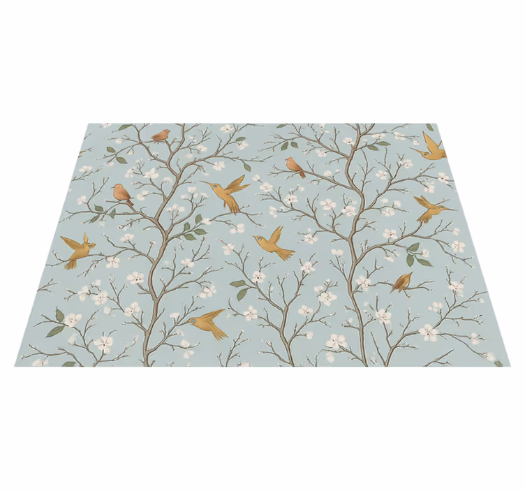 Tappeto vinile camera da letto primavera elegante - TenStickers