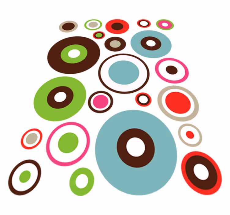 Tappeto vinile geometrico cerchi semplici - TenStickers