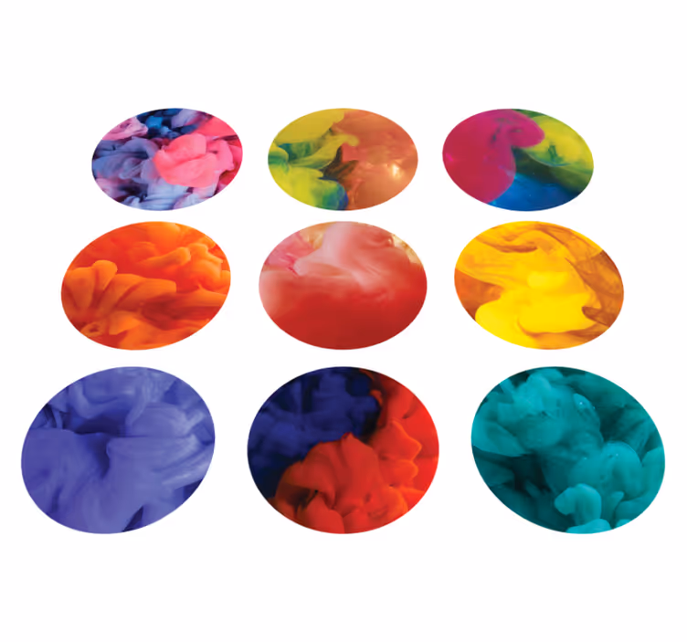 Tappeto vinile geometrico set di adesivi colorati - TenStickers