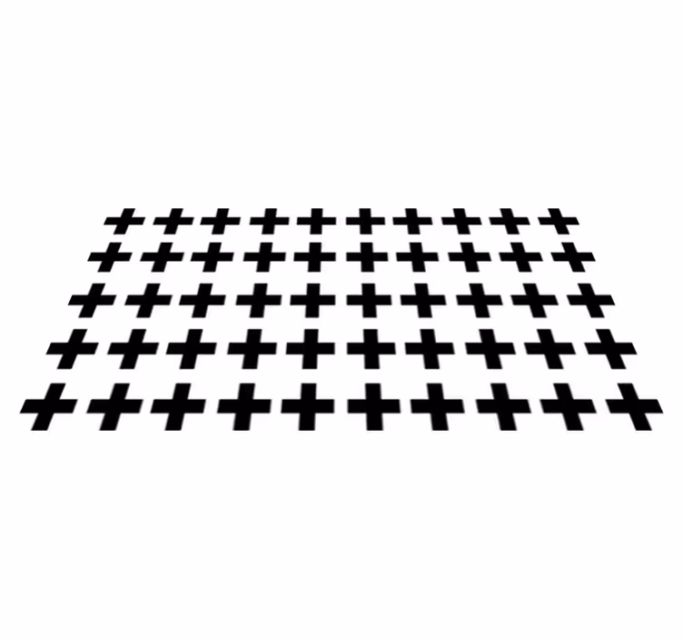Tappeto vinile geometrico croci bianche e nere - TenStickers