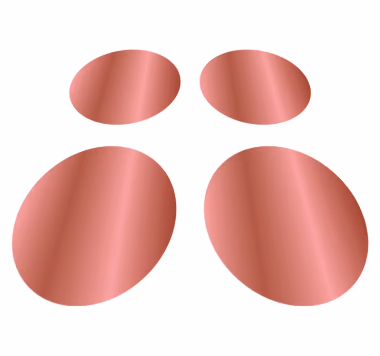 Tappeto vinile geometrico pois oro rosa - TenStickers