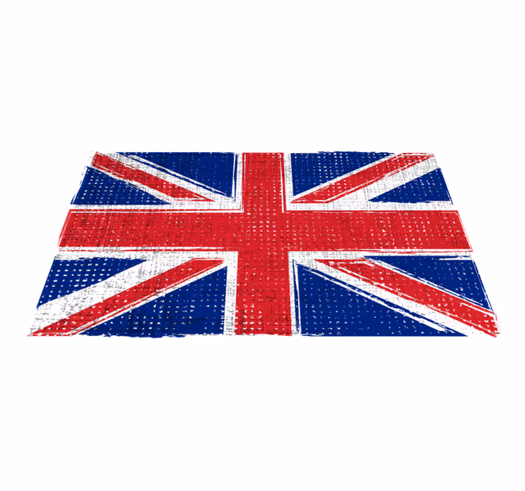 Tappeto vinile geometrico bandiera grunge uk - TenStickers