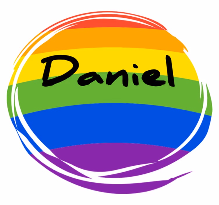 Tappeto vinile geometrico cerchio arcobaleno personalizzato - TenStickers