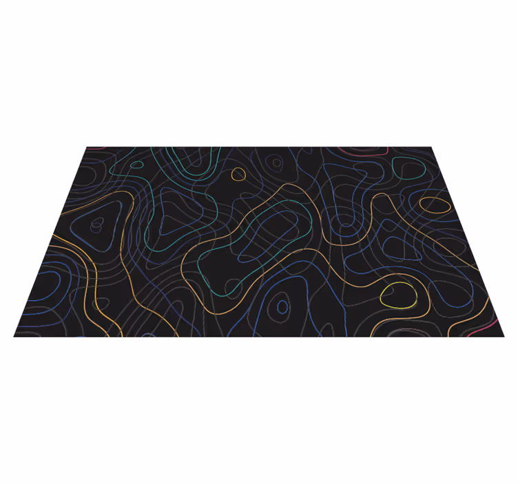 Tappeto vinile geometrico forme multicolori - TenStickers