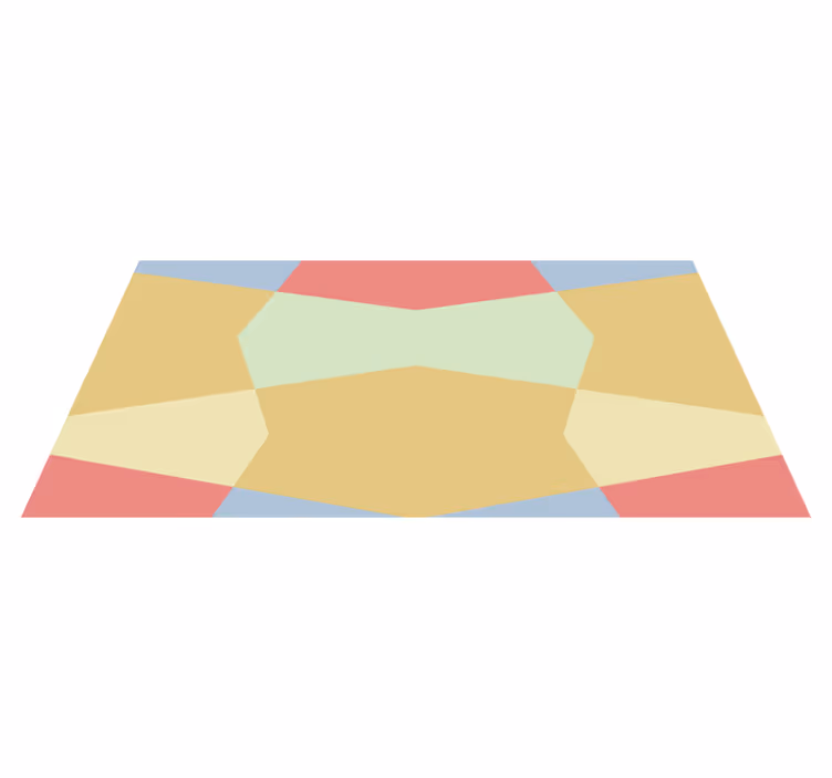 Tappeto vinile geometrico blocchi colore pastello - TenStickers