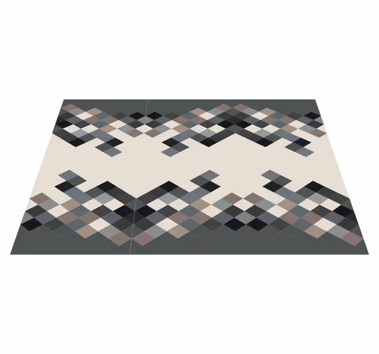 Tappeto vinile geometrico tonalità e blocchi colore - TenStickers