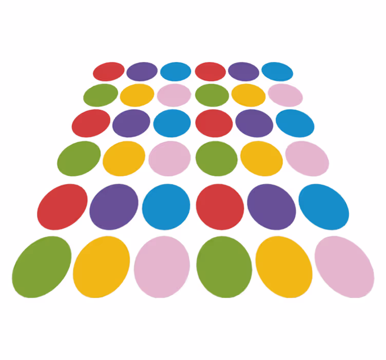 Tappeto vinile geometrico motivo cerchi colorati - TenStickers