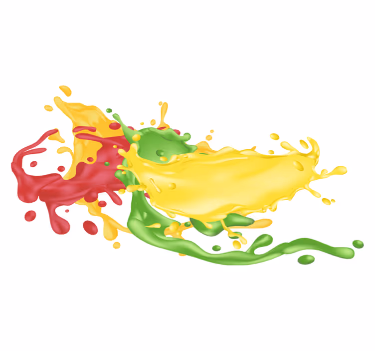 Tappeto vinile geometrico forme di colore splash - TenStickers