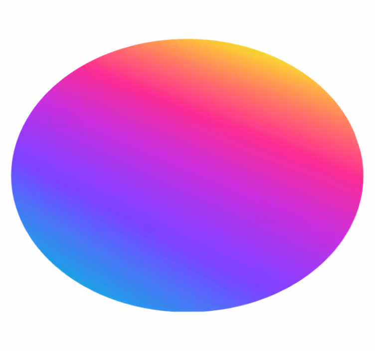 Tappeto vinile geometrico cerchio gradiente colorato - TenStickers