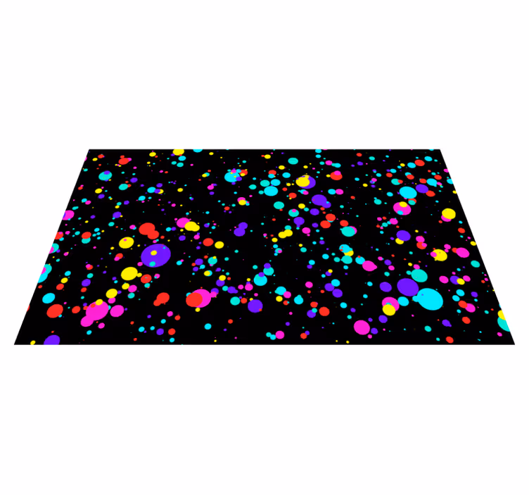 Tappeto vinile geometrico motivo bolle colorate - TenStickers