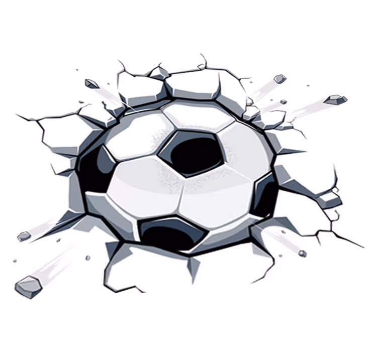 Tappeto vinile per bambini palla da calcio 3d - TenStickers