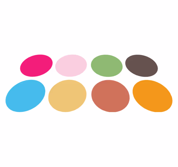 Tappeto vinile per bambini adesivi circolari colorati - TenStickers