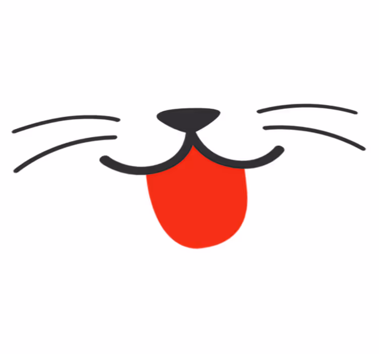 Tappeto vinile per bambini adesivo muso di gatto - TenStickers