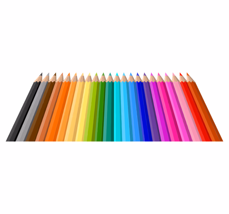 Tappeto vinile per bambini bordo matite colorate - TenStickers