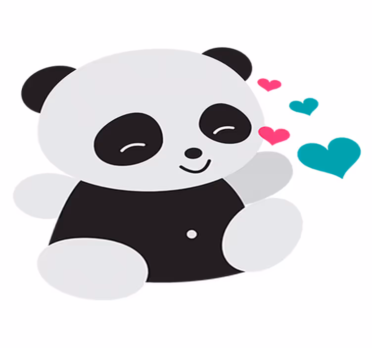Tappeto vinile per bambini orsetto panda adorabile - TenStickers