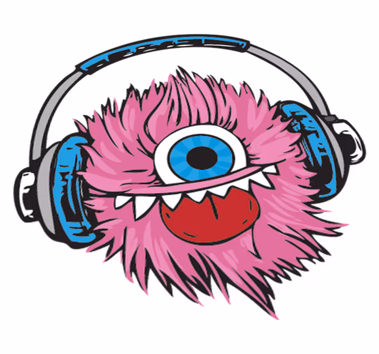 Tappeto vinile per bambini mostro peloso rosa - TenStickers