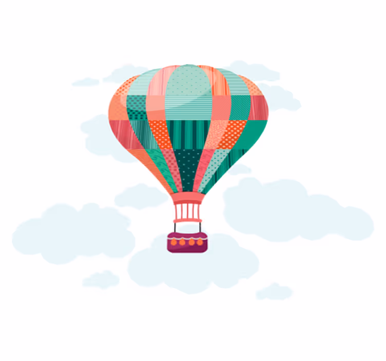 Tappeto vinile per bambini palloncini patchwork - TenStickers