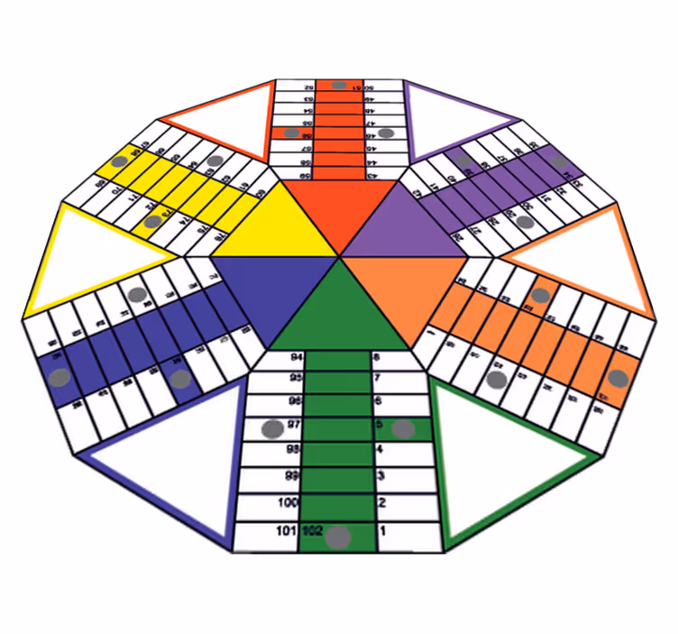 Tappeto vinile per bambini adesivo geometrico parchis - TenStickers
