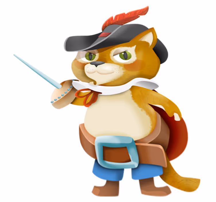 Tappeto vinile per bambini gatto con gli stivali - TenStickers
