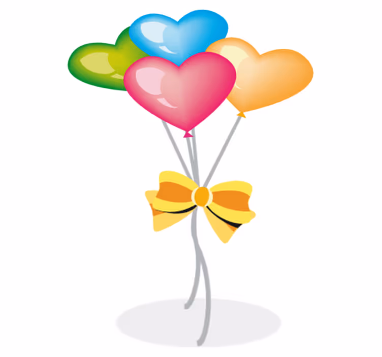 Tappeto vinile per bambini palloncini a forma di cuore - TenStickers