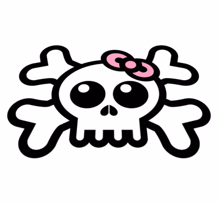 Tappeto vinile per bambini teschio con nastro - TenStickers
