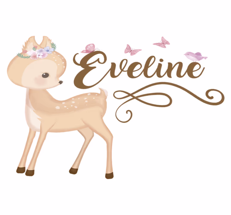 Tappeto vinile per bambini adesivo personalizzato cervo - TenStickers