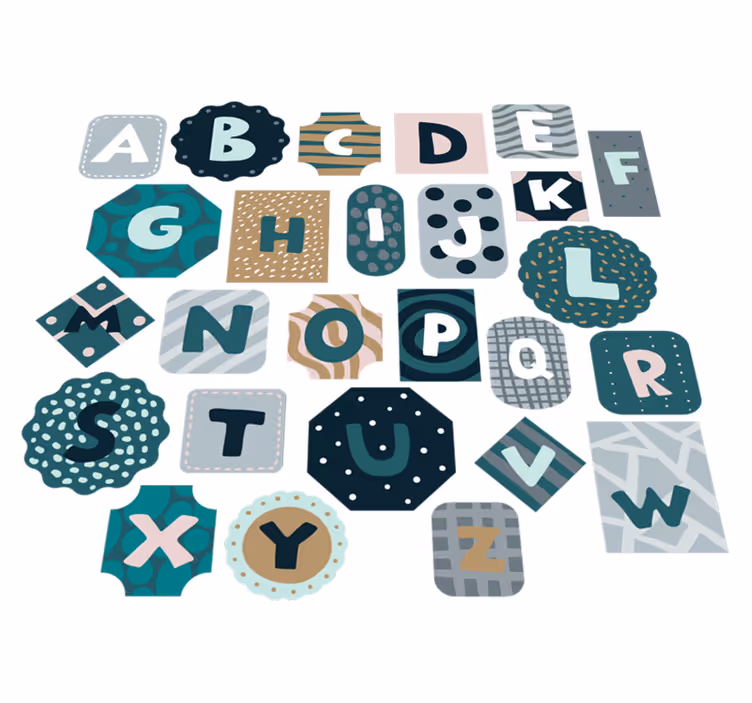 Tappeto vinile per bambini adesivi alfabetto nordico - TenStickers