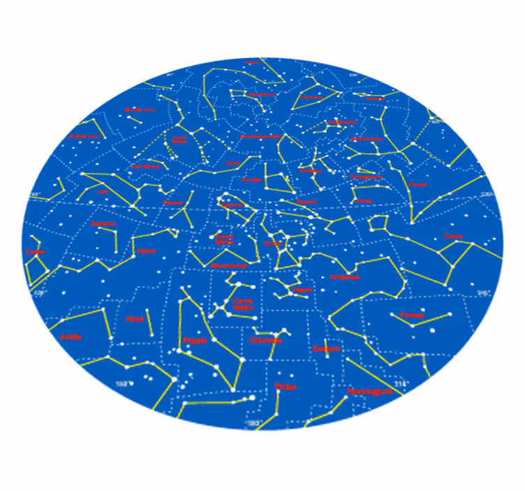 Tappeto vinile per bambini costellazioni emisfero sud - TenStickers