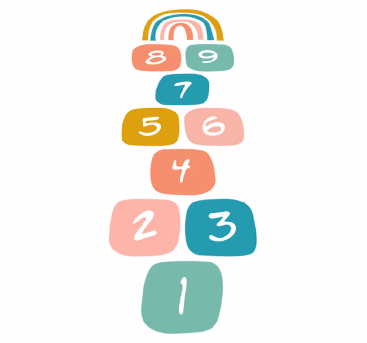 Tappeto vinile per bambini campana arcobaleno - TenStickers