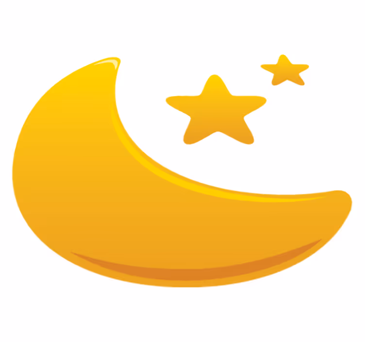 Tappeto vinile per bambini mezza luna e stelle - TenStickers