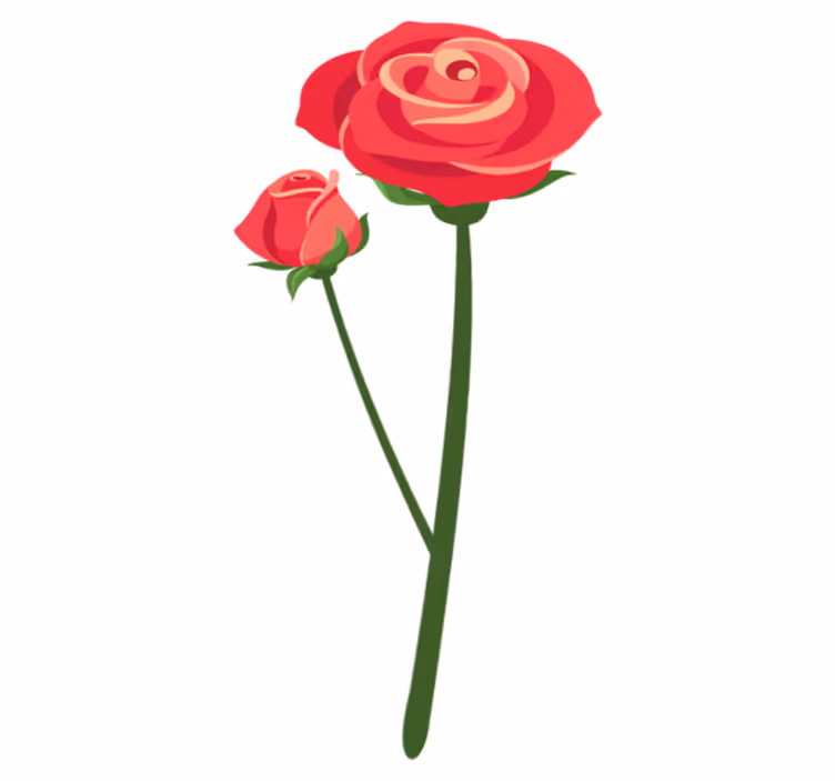 Tappeto vinile camera da letto rose 3d - TenStickers