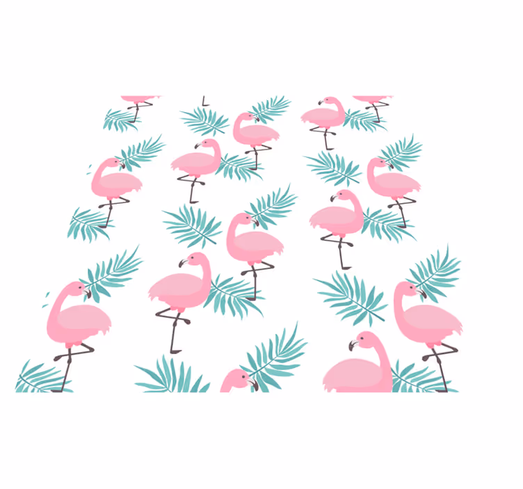 Tappeto vinile camera da letto motivo flamenco tropicale - TenStickers
