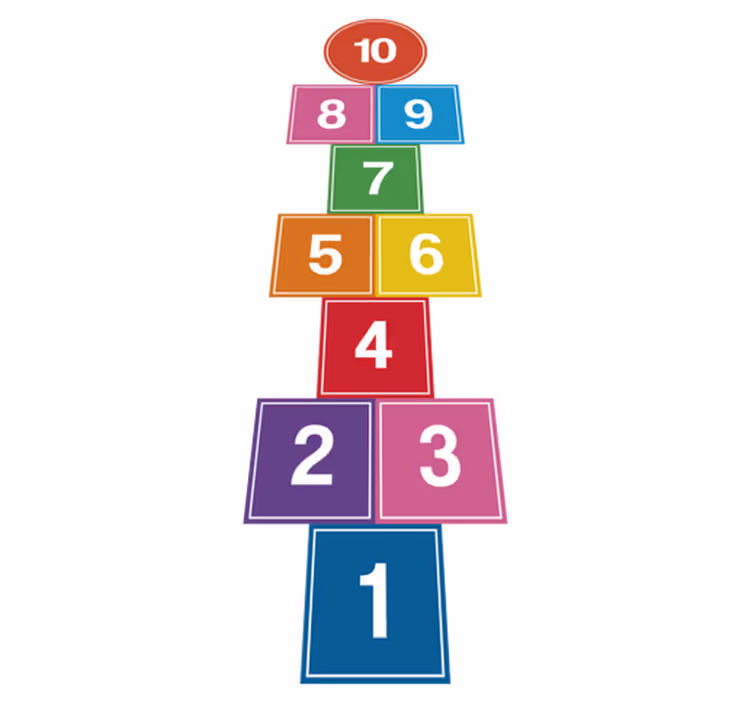 Tappeto vinile giochi saltarello colorato - TenStickers