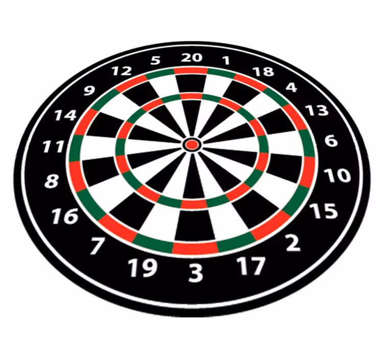 Tappeto vinile giochi adesivo bersaglio freccette - TenStickers