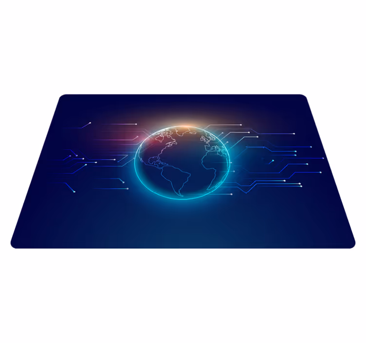 Tappeto vinile mappamondo mappa mondiale geometrica - TenStickers